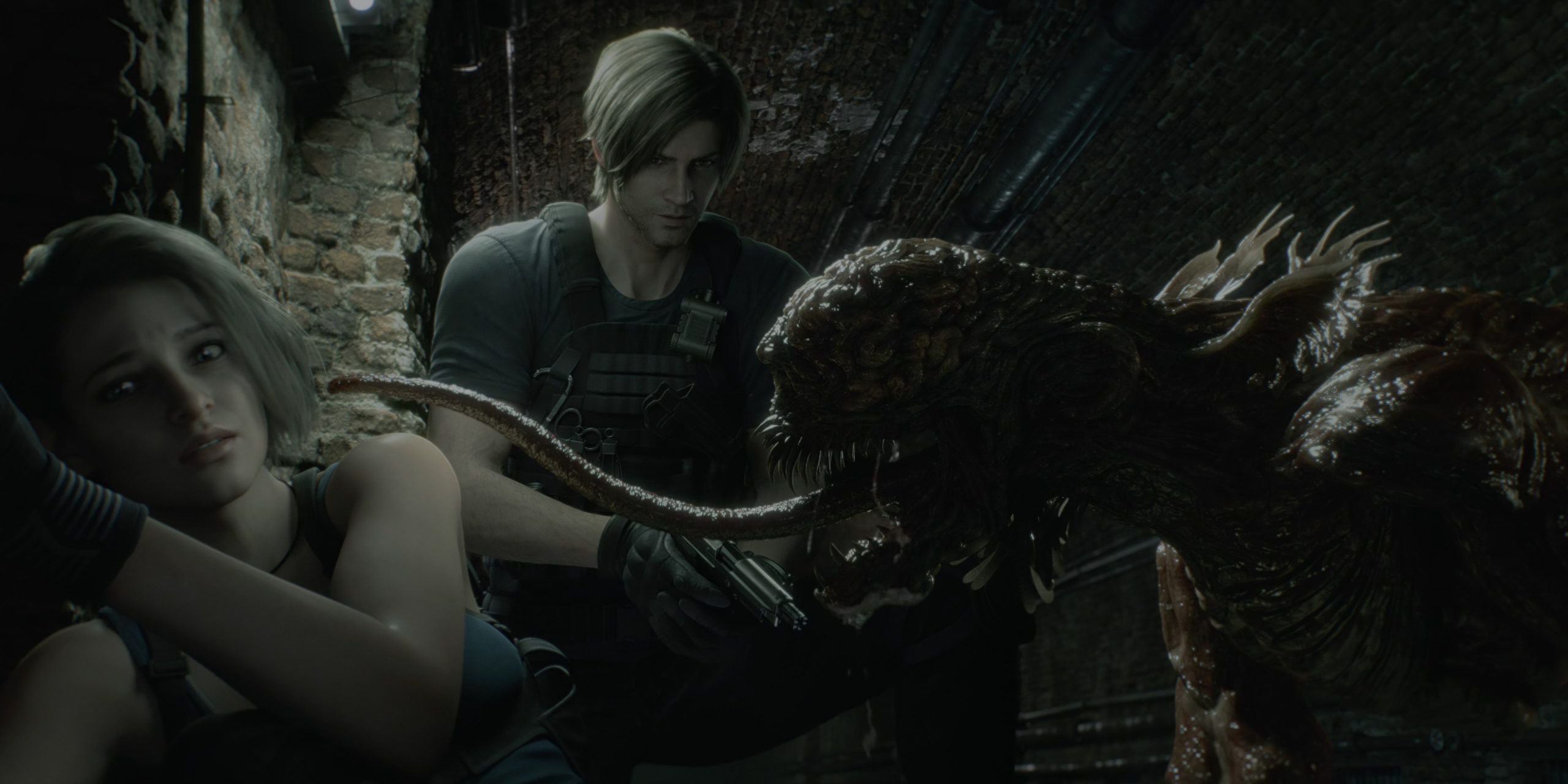 Jill e Leon trabalham Juntos - Resident Evil: Death Island (2023) Dublado 